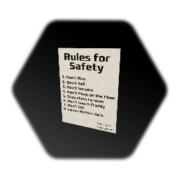 Fnaf 1 Safety Rules poster