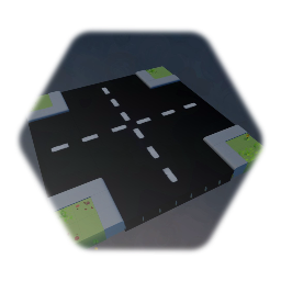 Street section four way intersection v2