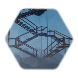 Fire escape stairs