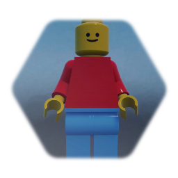 Lego character with health hud