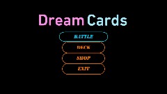 Dream Cards Main Menu