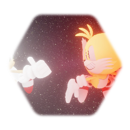 Hyper sonic is happy tails is super