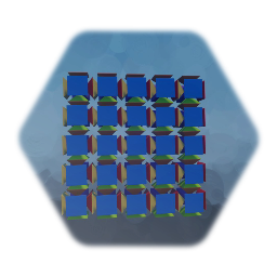 Decorative dancing cubes