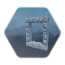 Ashlar stones wall segment opening window