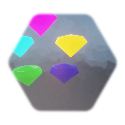 Gem Collectible, 5 colours (permanent pickup logic)