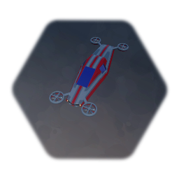 Future Drone Car Mk2 - Dark Red w/Gray Stripes