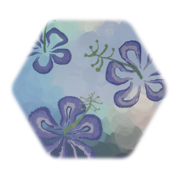 Blue Hibiscus Decal