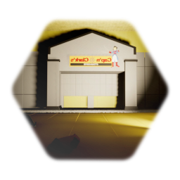 Backrooms movie - clarks copied store exterior