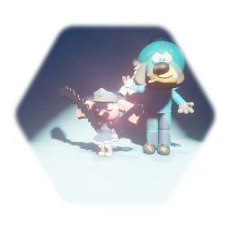 Office Doberman / dobie and papillon