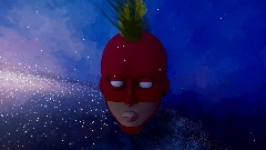 Captain Marvel face sculpture