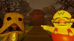 Sackboy&Wario. The vicious monster house