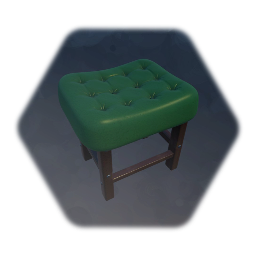 Green Leather Study Stool