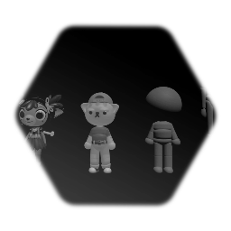 Black background / White elements