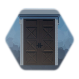 Wooden Door with Frame (Holztür mit Rahmen)