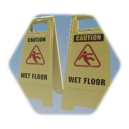 CAUTION - WET FLOOR (2 versions)