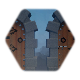 Medieval main door with window and easy lock