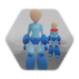 Megaman base puppet WIP (with animations