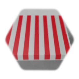 Red and White Awning