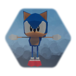 Low poly Sonic