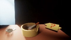 Cigarette in ashtray