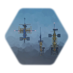 2 radio towers and a satellite