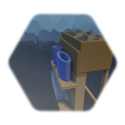 Shelf with Potted Plant