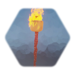 Flaming Marshmallow Torch on a Pretzel Stick