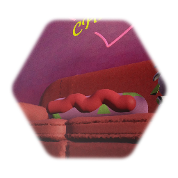 Fnaf security breach Glamrock Chica green room pillow