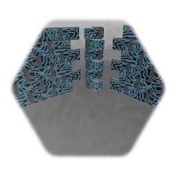 Glowy Blue Marble Brick Wall Set