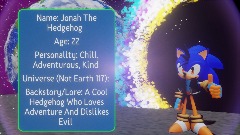 Order 666: Infinite War Character: Jonah The Hedgehog