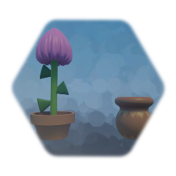 Pot and flower