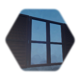 Double window with shutters