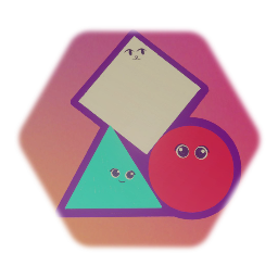 Friendly Shapes Sticker