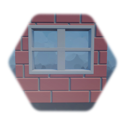 Brick wall window