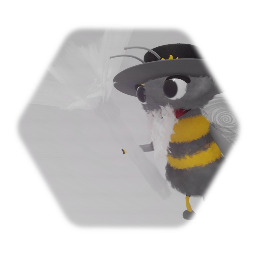 Bee on a Dandelion Seed