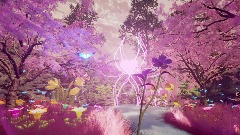 <clue>  Pink relaxing forest