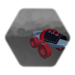 Red roller-skate