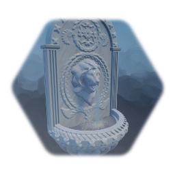 Marble Lion Wall Fountain