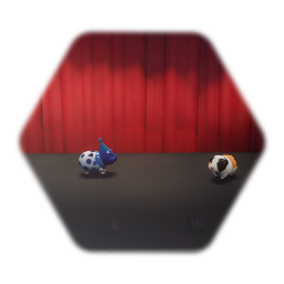 Sad Blue Clown Piggy with POEM!