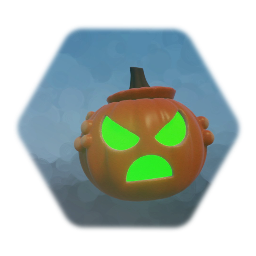 Angry Green-Lit Pumpkin
