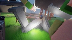 Camera caught cartoon cat arm trying to get in house in a nutsh