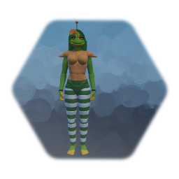 Glamrock Happy Frog as an anthropomorph