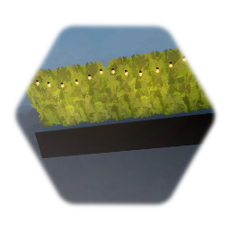 Hedge wall w/ Planter & String Lights