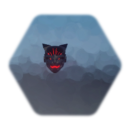 Cyber black cat mask