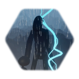 Shadow man with Rain
