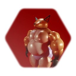 🦊 Buff Fox (Muscle Gut Version)