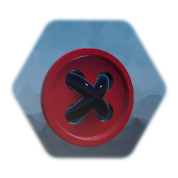 Red Button - Black Thread
