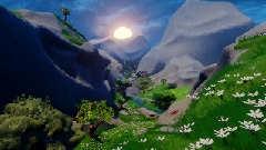 Relaxing Rocky Valley (Retro Art Scene)