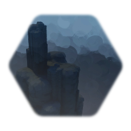 Hexagonal rock formation - rough