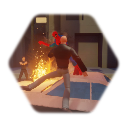 Spiderman stops thug